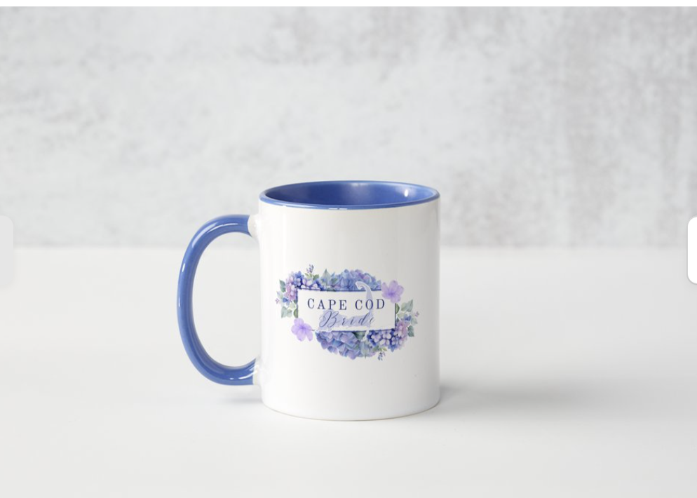 Cape Cod Bride Mug- Hydrangeas