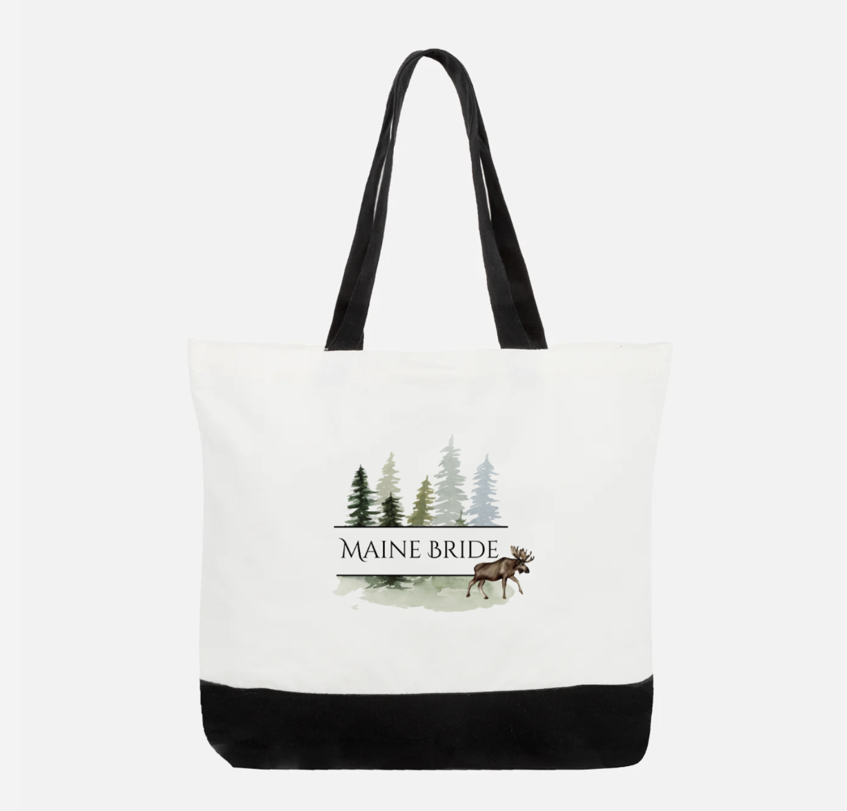 Maine Bride Canvas Tote- Moose