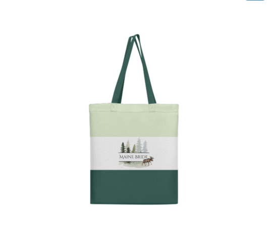 Maine Bride Striped Tote- Moose