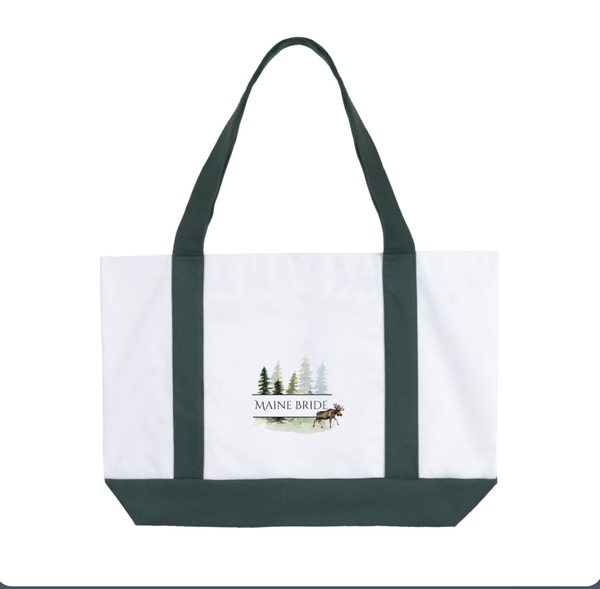 Maine Bride Canvas Tote- Moose