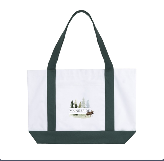 Maine Bride Canvas Tote- Moose